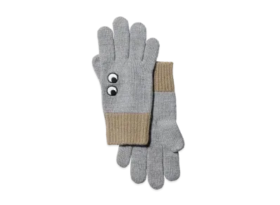 Uniqlo X Anya Hindmarch Heattech Knit Gloves "Light Gray"