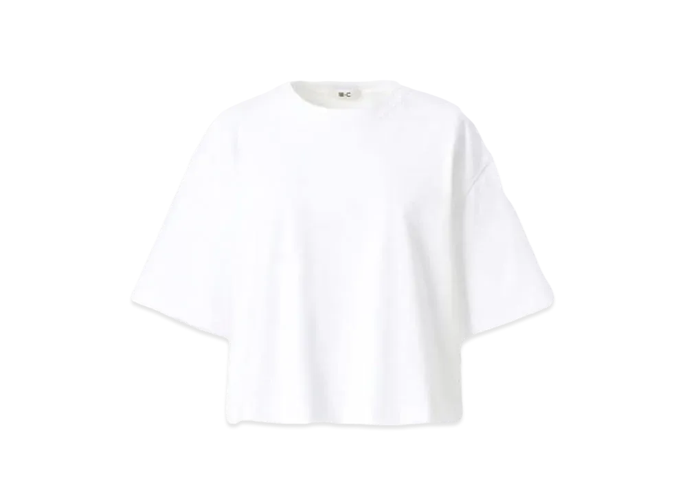 Uniqlo :C Cotton Oversized Cropped T (Short Sleeve) "White"