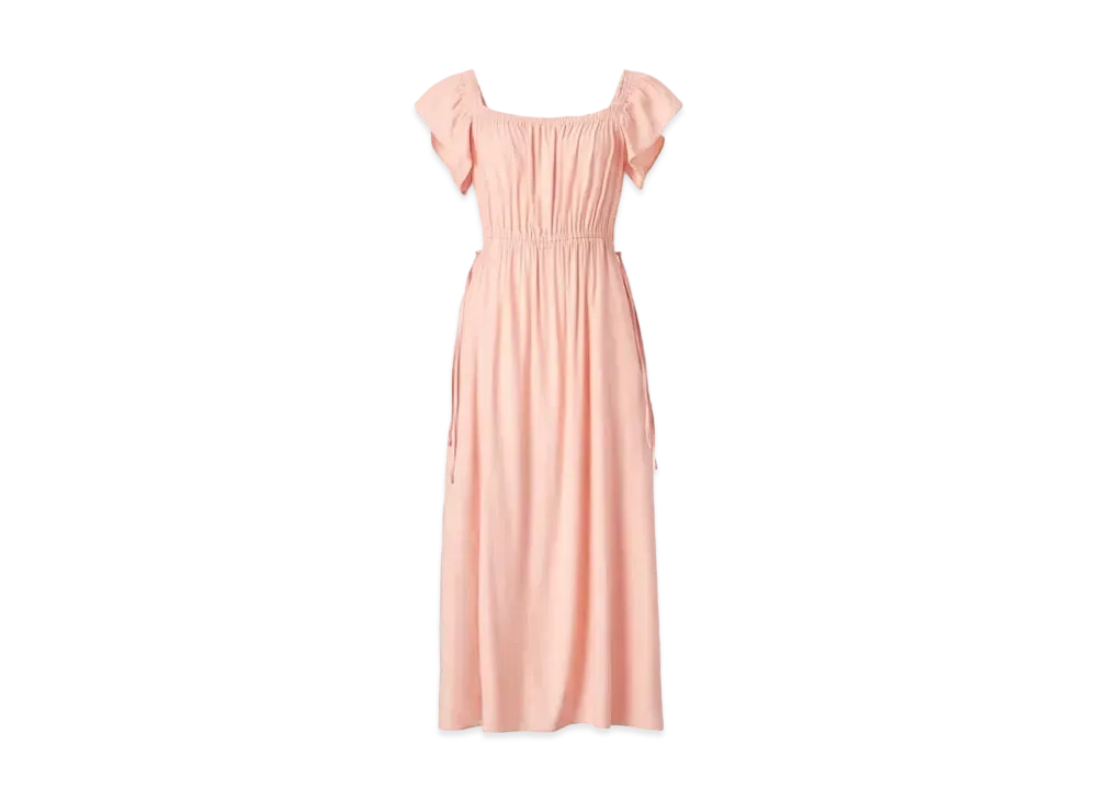 Uniqlo :C Gathered Back Open One Piece (Short Sleeve) "Pink"