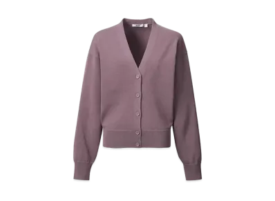 Uniqlo U 24SS Women's V-Neck Cardigan "Purple"