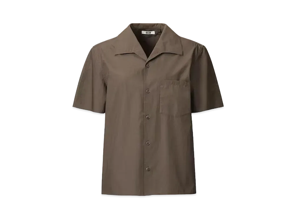 Uniqlo U 24SS Wide Collar Shirt "Dark Brown"