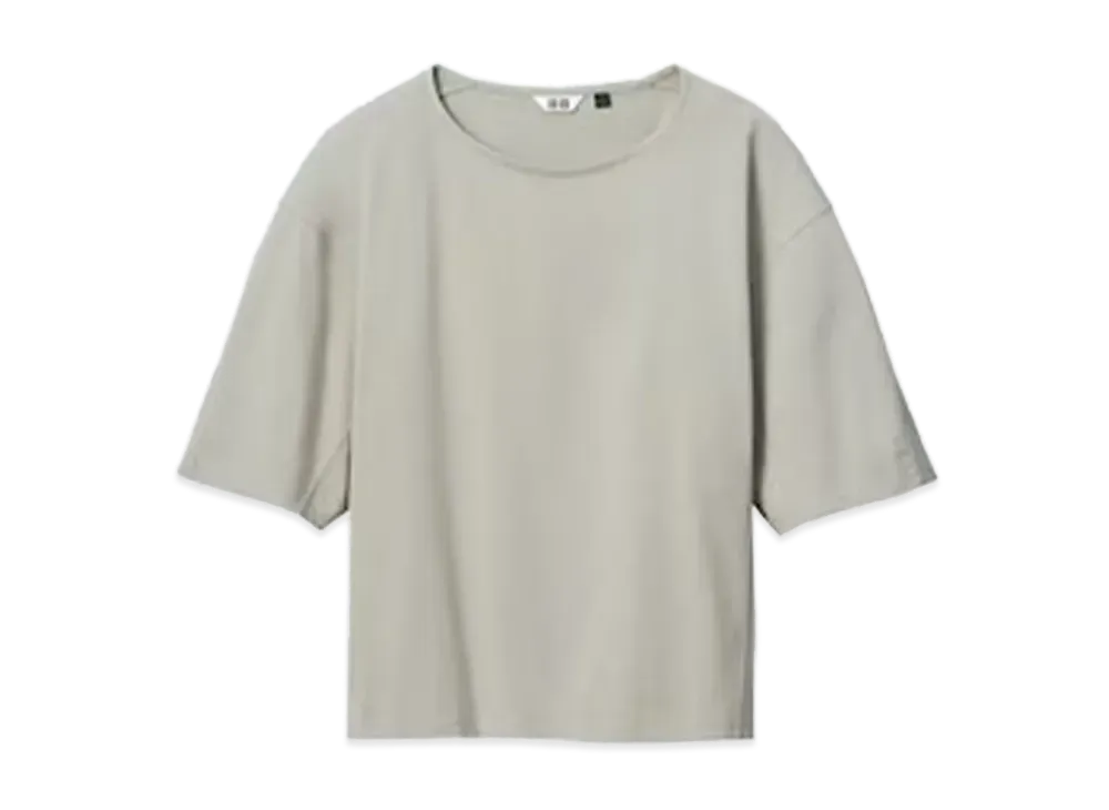 Uniqlo U 24SS AIRism Cotton Relax T "Green"