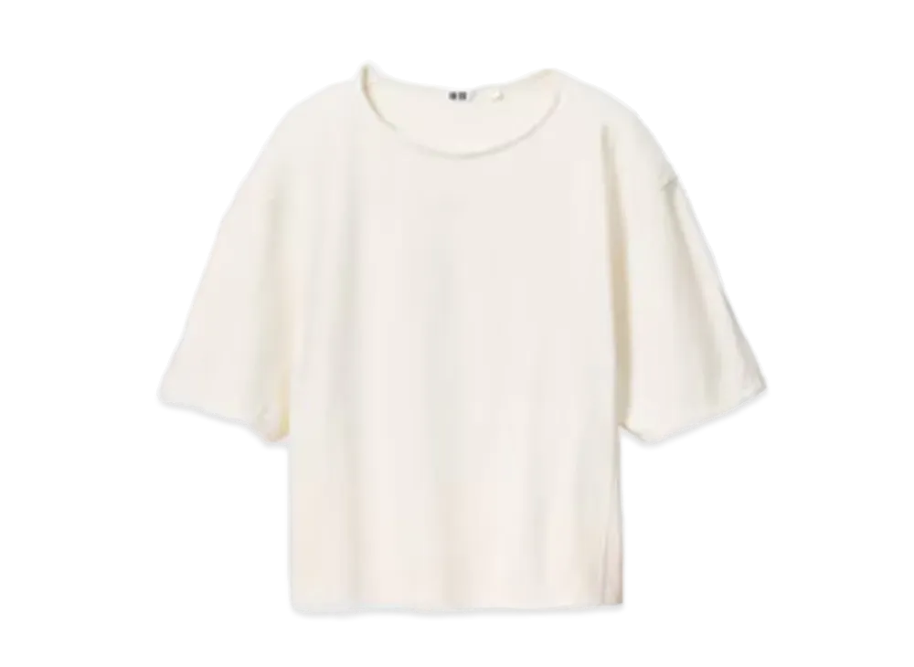 Uniqlo U 24SS AIRism Cotton Relax T "White"