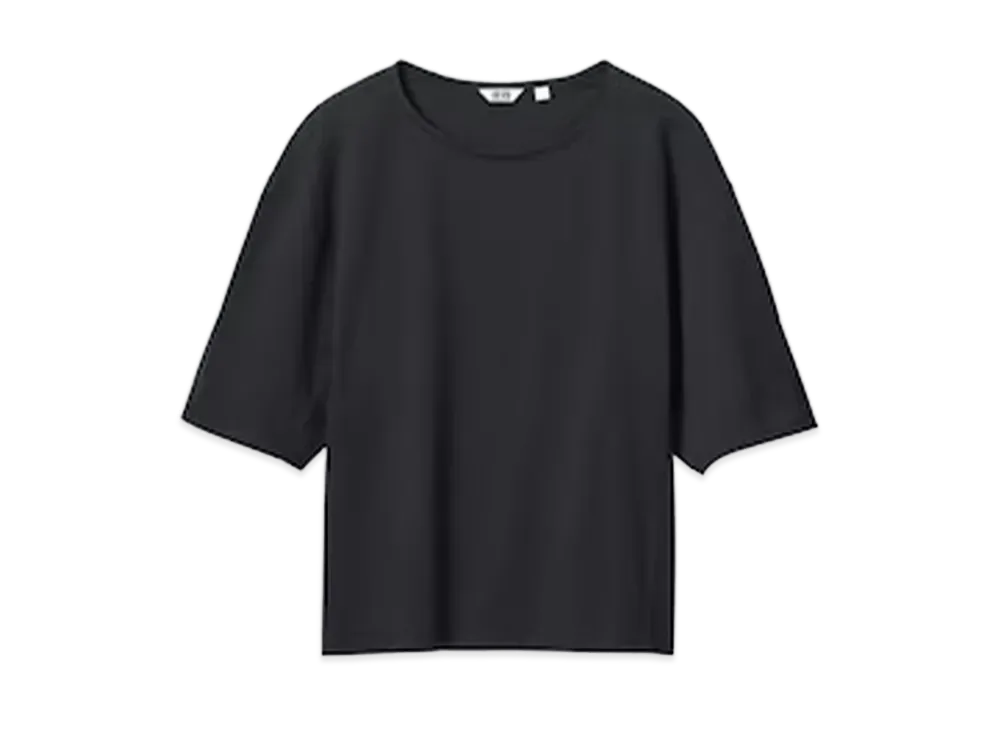 Uniqlo U 24SS AIRism Cotton Relax T "Black"