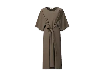 Uniqlo U 24SS 3Way Seersucker Dress "Dark Brown"