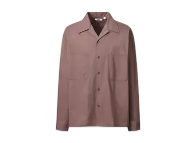 Uniqlo U 24SS Open Collar Shirt "Brown"
