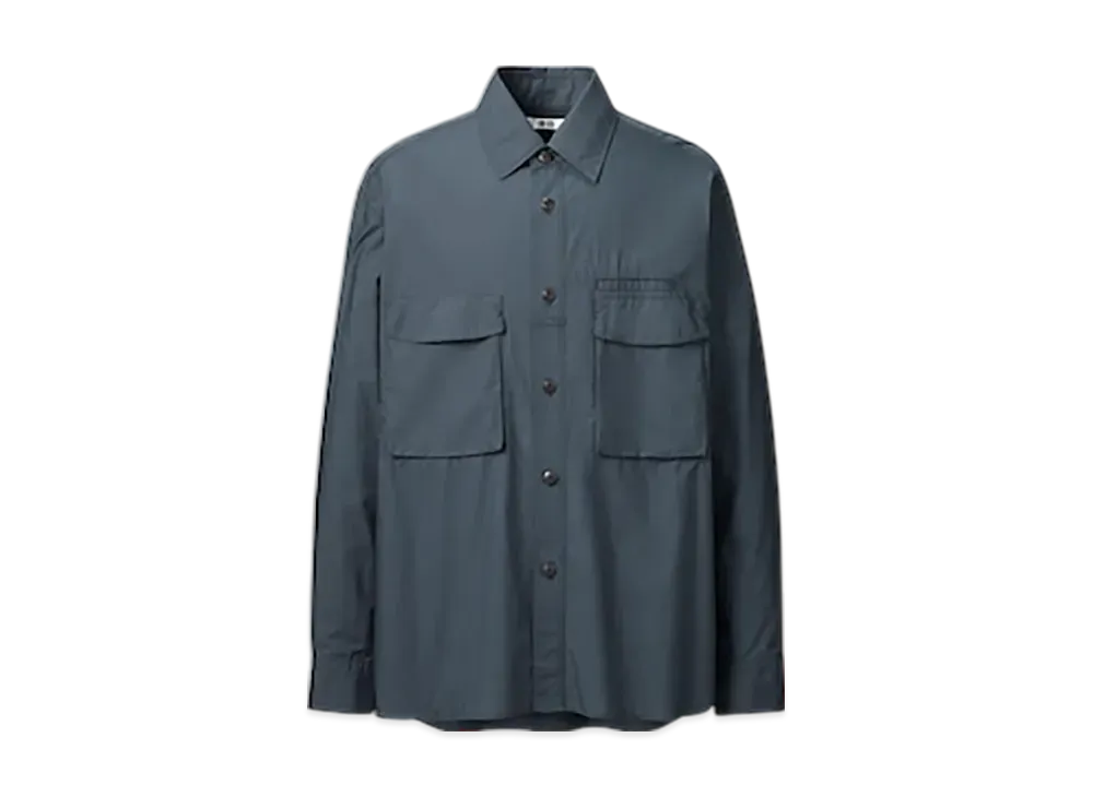 ユニクロ ユー 24SS ユーティリティ オーバーサイズ シャツ "ブルー"
