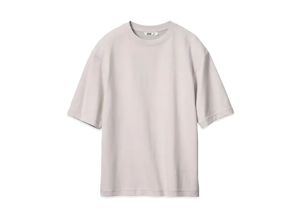 Uniqlo U 24SS AIRism Cotton Oversized T-Shirt "Light Gray"