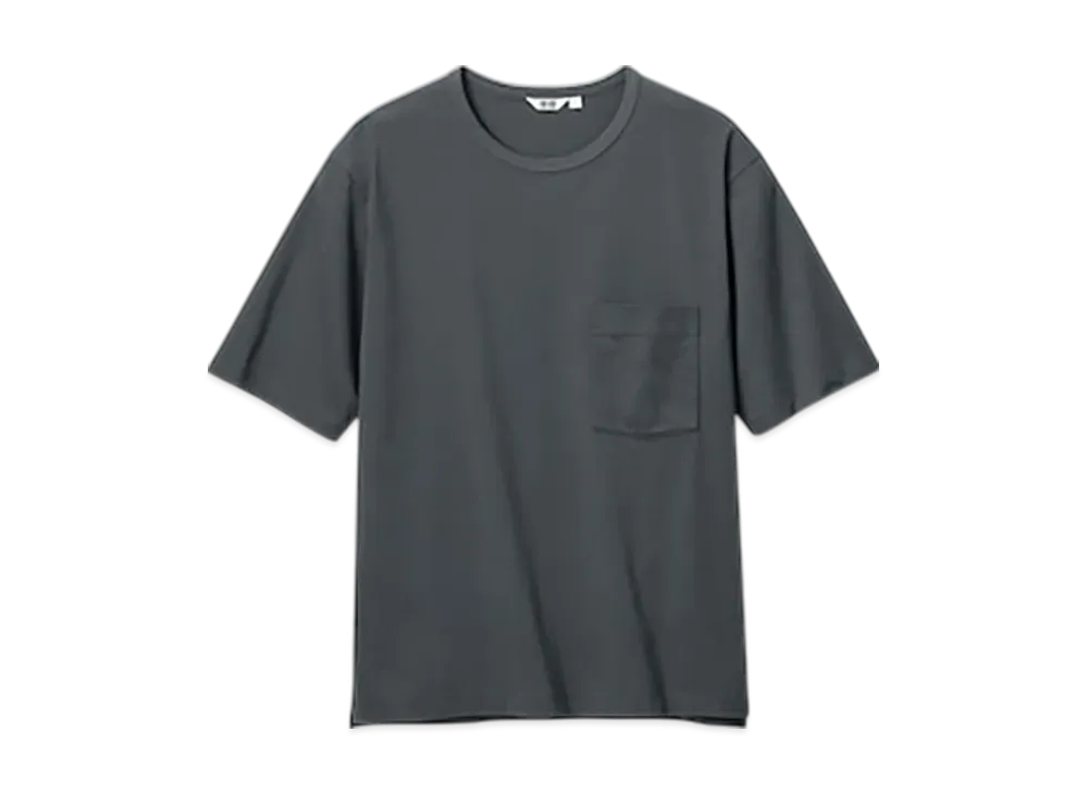 Uniqlo U 24SS AIRism Cotton Relaxed Fit Crew Neck T-Shirt "Dark Gray"