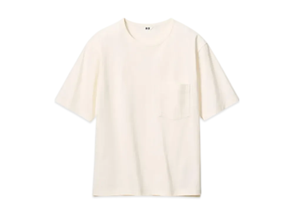 Uniqlo U 24SS AIRism Cotton Relaxed Fit Crew Neck T-Shirt "Off White"