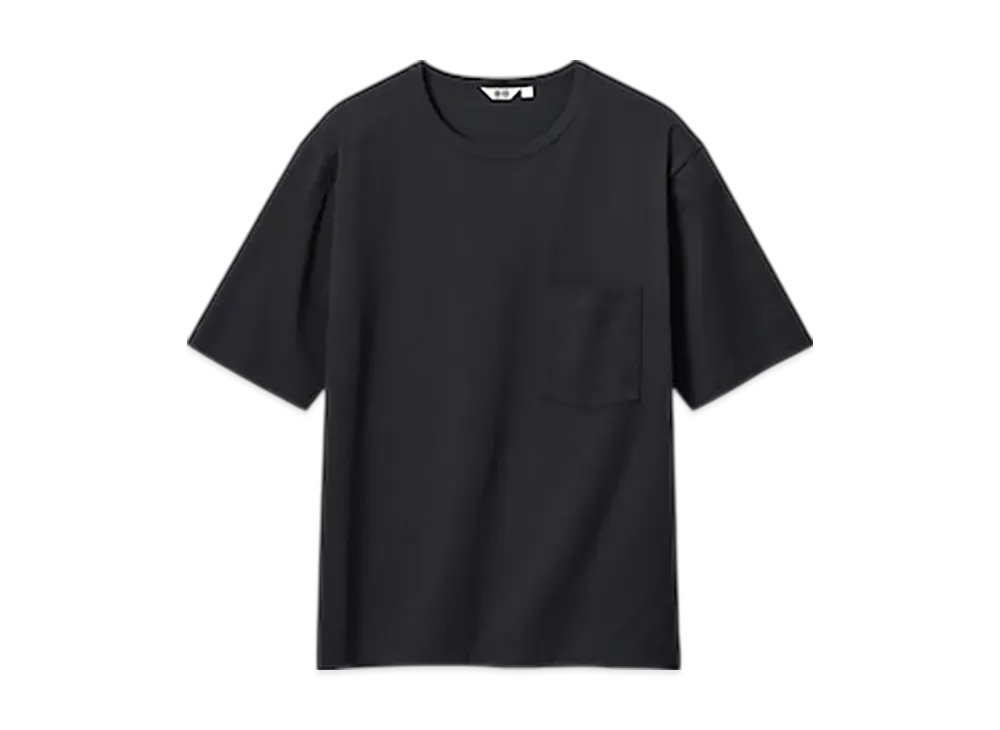 Uniqlo U 24SS AIRism Cotton Relaxed Fit Crew Neck T-Shirt "Black"