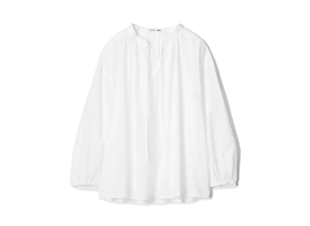 Uniqlo x JW Anderson 24SS Cotton Sheer Volume Blouse "White"