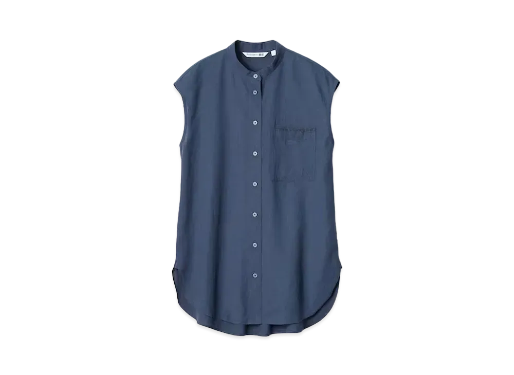 Uniqlo x JW Anderson 24SS Linen Blend Long Shirt "Blue"