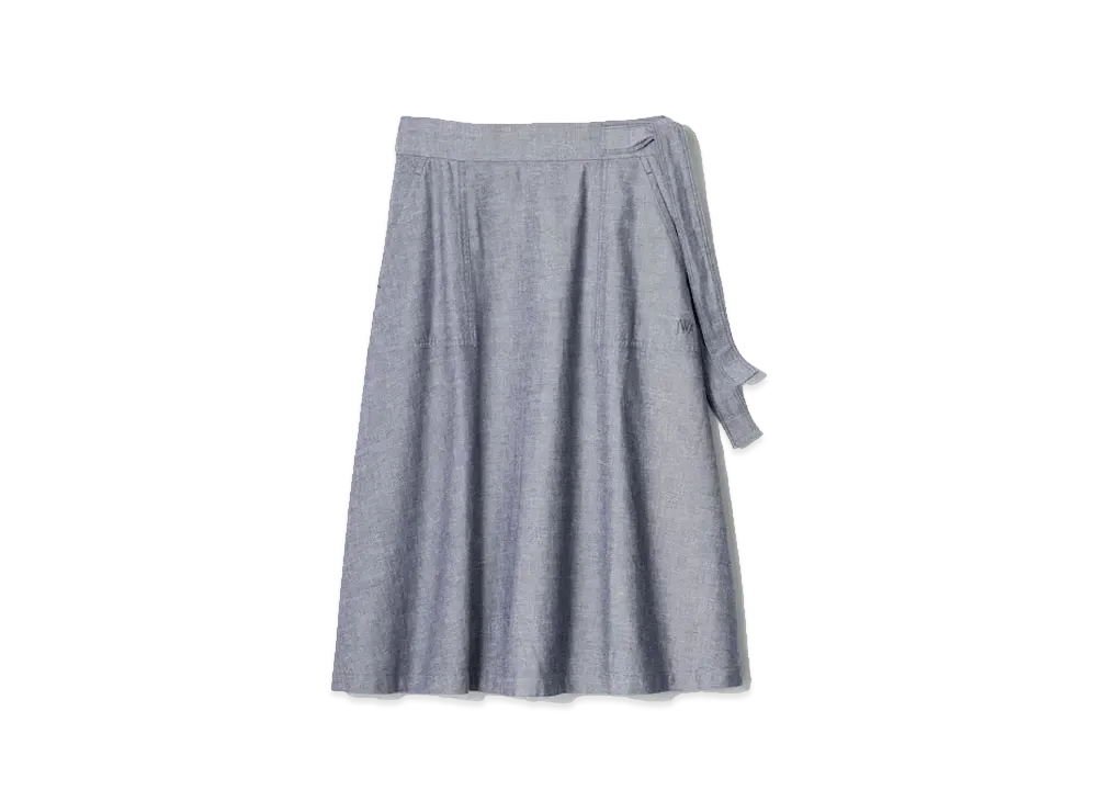 Uniqlo x JW Anderson 24SS Linen Blend Belted Flared Skirt "Blue"