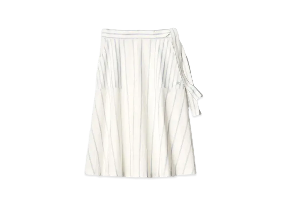 Uniqlo x JW Anderson 24SS Linen Blend Belted Flared Skirt "White"