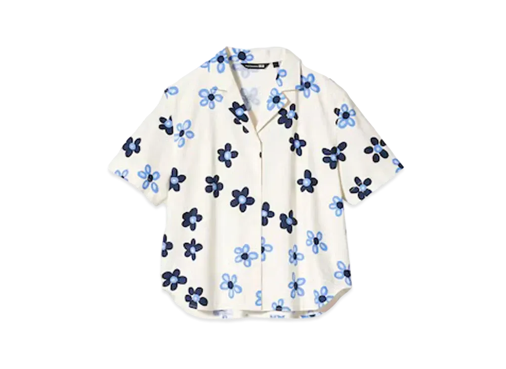 Uniqlo x Marimekko Linen Blend Open Collar Shirt "Off White"