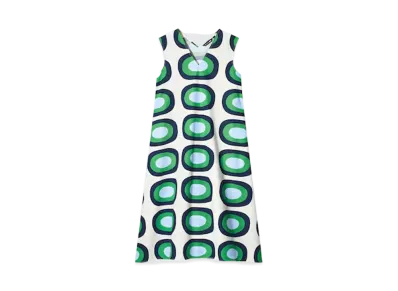 Uniqlo x Marimekko V-Neck Flare Dress "Green"