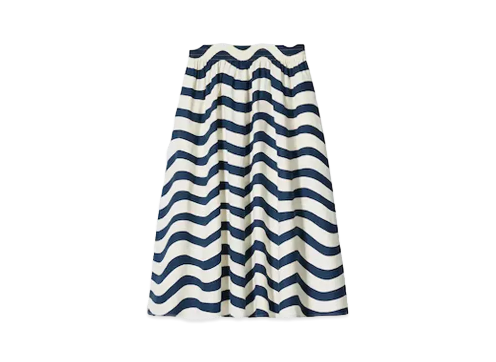 Uniqlo x Marimekko Linen Blend Skirt "Navy"