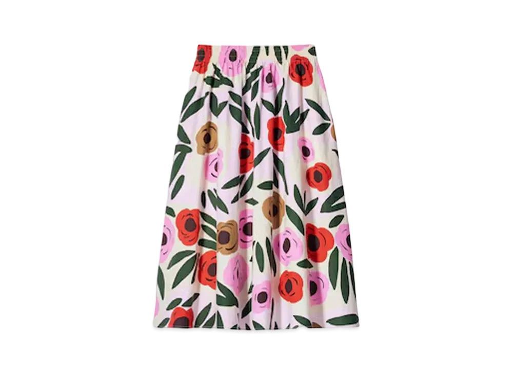 Uniqlo x Marimekko Linen Blend Skirt "Pink"