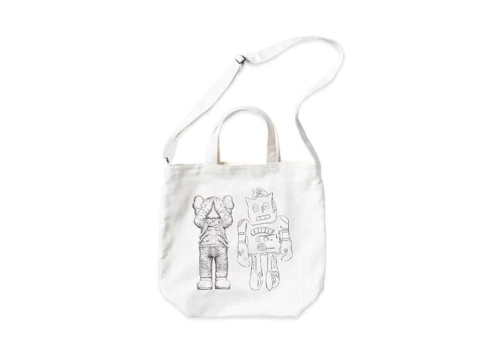 Uniqlo x KAWS x WARHOL 2WAY Tote Bag "Off White"