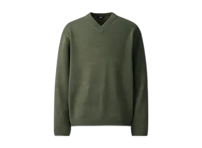 Uniqlo C Relaxed V-Neck Sweater "Olive"