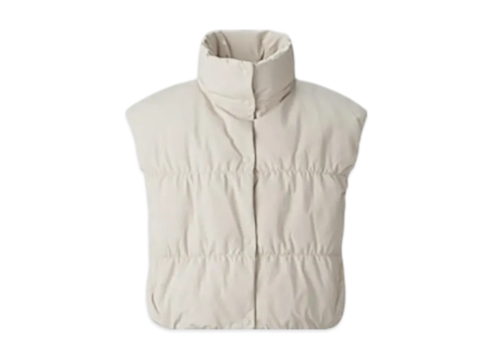 Uniqlo C Women'S Down Cropped Vest "Beige"