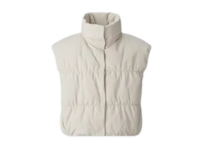 Uniqlo C Women'S Down Cropped Vest "Beige"