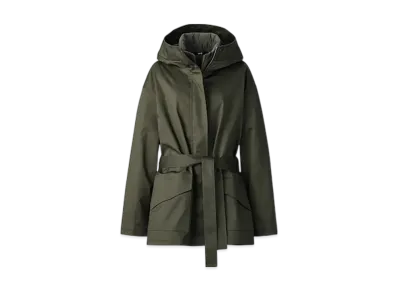 Uniqlo C Women'S 3WAY Cotton Oversized Half Coat "Olive"