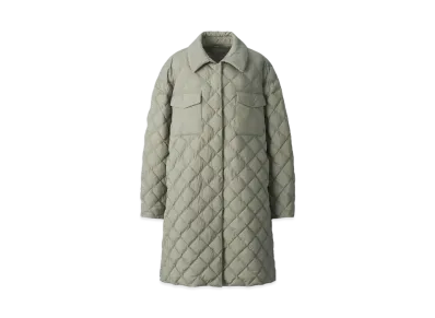 Uniqlo C Women'S Puff Tech Quilted Coat "Khaki"
