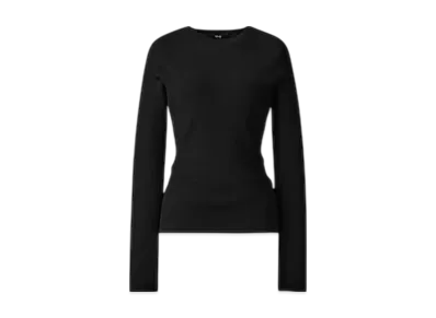 Uniqlo C Women'S 3D Merino Blend Ribbed Sweater "Black"