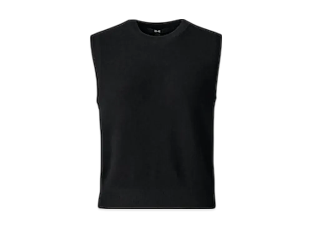 Uniqlo C Women'S Cashmere Crew Neck Short Sweater Sleeveless "Black"