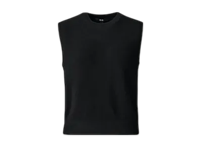 Uniqlo C Women'S Cashmere Crew Neck Short Sweater Sleeveless "Black"