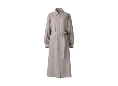 Uniqlo C Women'Sbelted Shirt Dress / Short Length "Beige"
