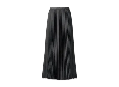 Uniqlo C Women'S Pleated Long Skirt "Dark Gray"