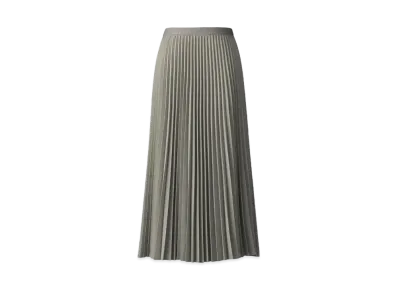 Uniqlo C Women'S Pleated Long Skirt / Short Length "Green"