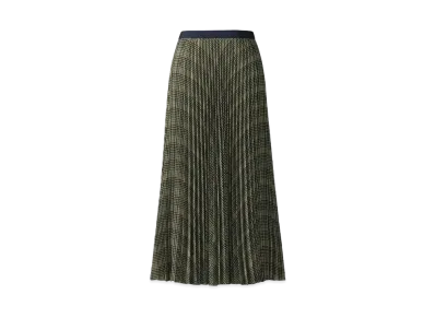 Uniqlo C Women'S Pleated Long Skirt / Short Length #2 "Green"