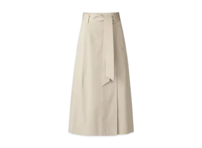 Uniqlo C Women'S Belted Flare Skirt "Beige"