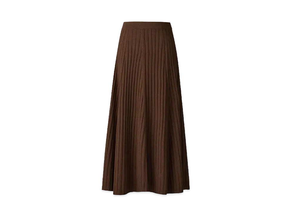 Uniqlo C Women'S Merino Blend Skirt "Brown"