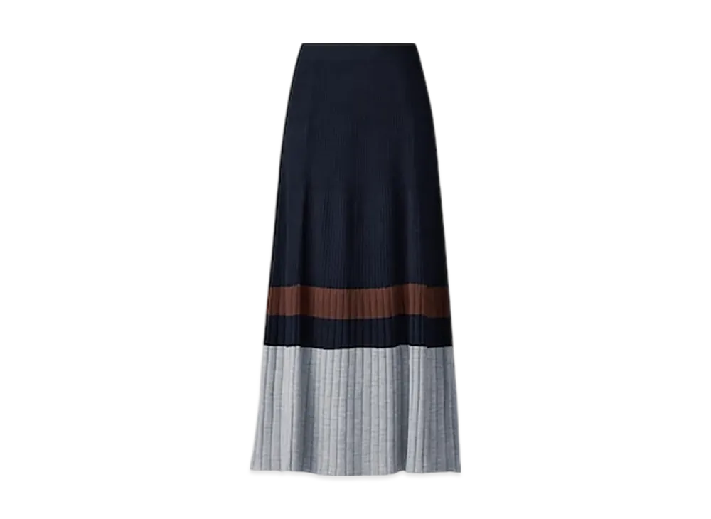 Uniqlo C Women'S Merino Blend Skirt #1 "Navy"