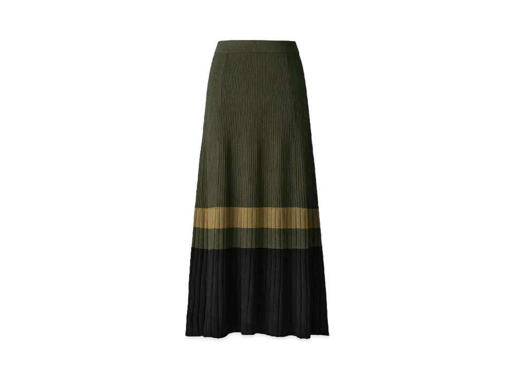 Uniqlo C Women'S Merino Blend Skirt #1 "Olive"