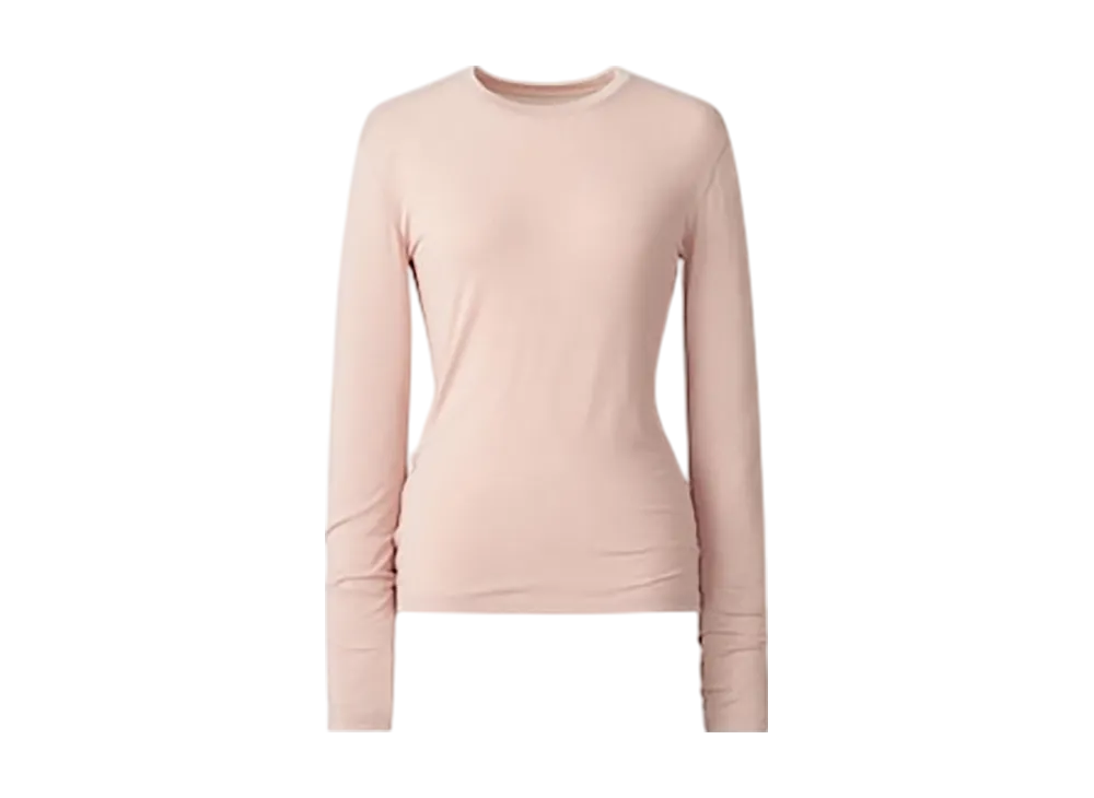 Uniqlo C Women'S Super Warm Heattech Cashmere Blend Crew Neck T "Pink"