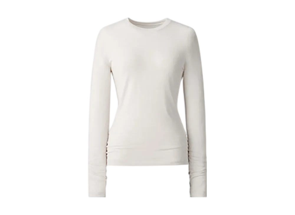 Uniqlo C Women'S Super Warm Heattech Cashmere Blend Crew Neck T "Natural"