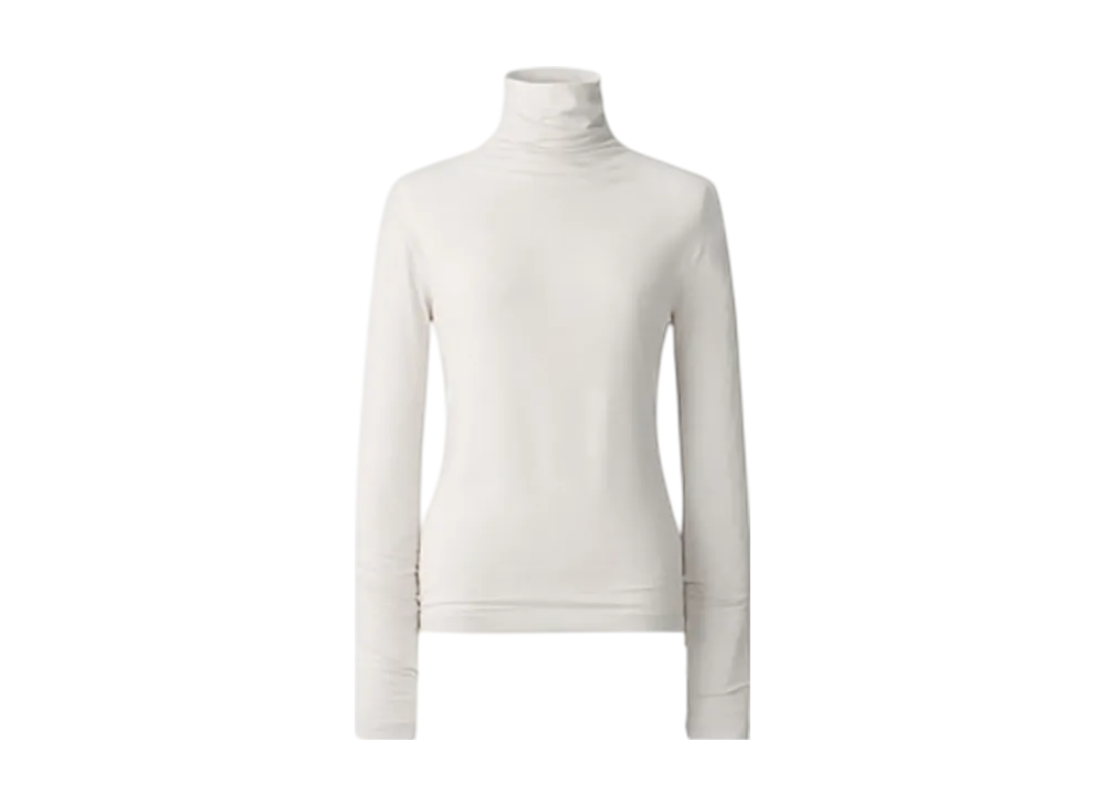 Uniqlo C Women'S Super Warm Heattech Cashmere Blend Crew Neck T #1 "Natural"