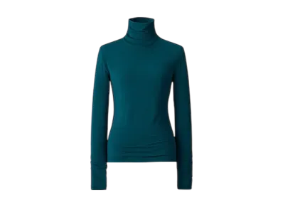 Uniqlo C Women'S Super Warm Heattech Cashmere Blend Crew Neck T #1 "Dark Green"