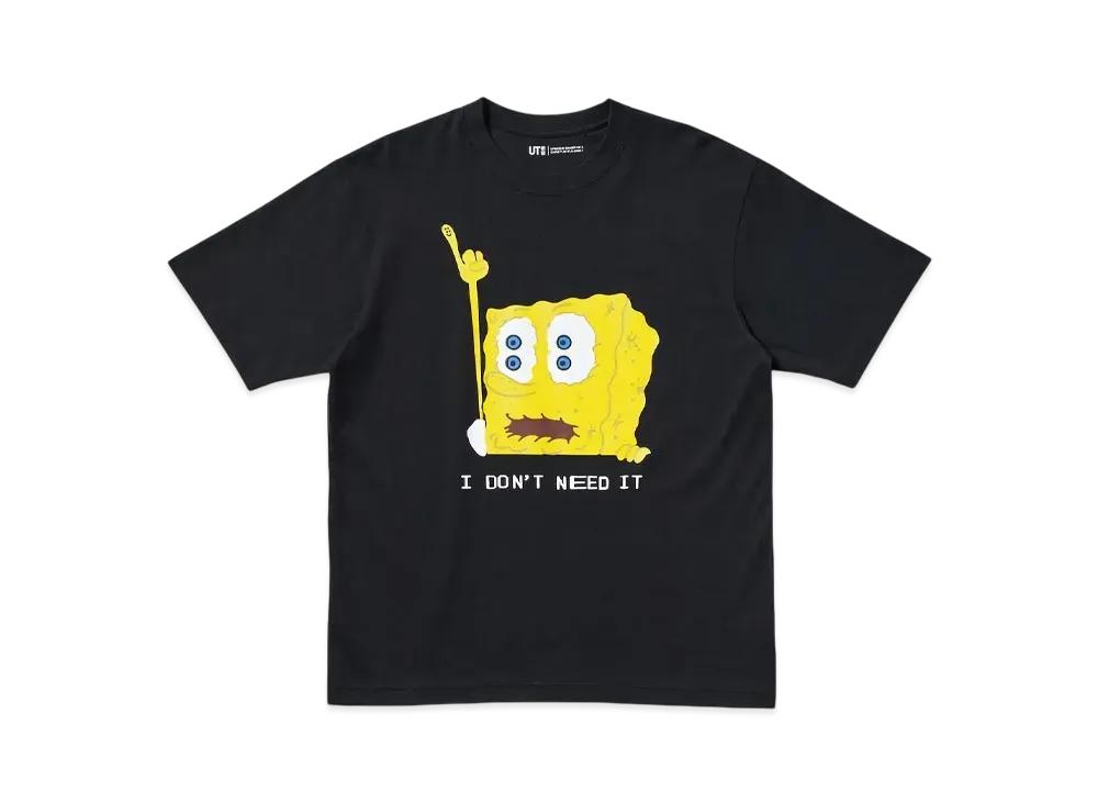 Uniqlo UT x Cactus Plant Flea Market x Sponge Bob Oversized T-shirt "Black"