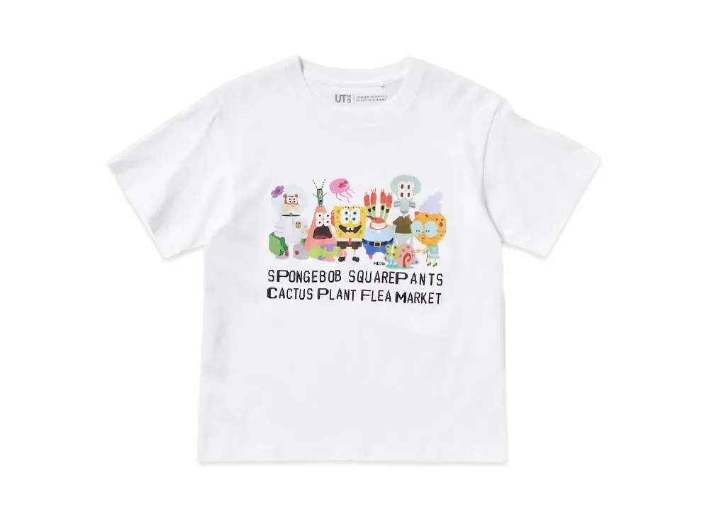 Uniqlo UT x Cactus Plant Flea Market x Sponge Bob Kids T-shirt "White"