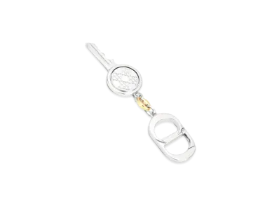 Dior Cannage Key Ring Brass "Silver/Gold"