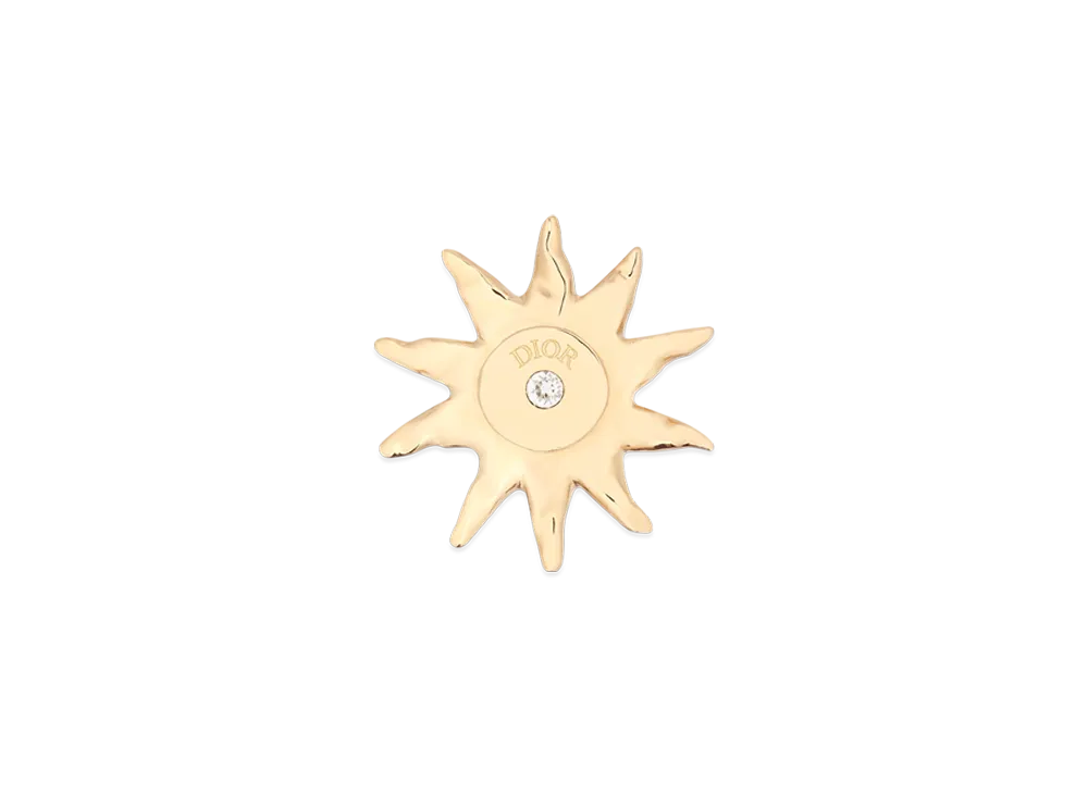 Dior x Lewis Hamilton Brooch in Brass & Crystal "Gold"