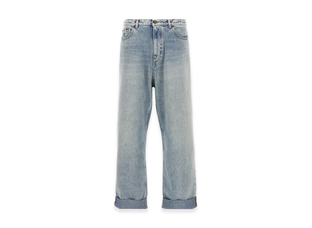 Valentino Garavani Turn-Up Jeans "Light Blue"