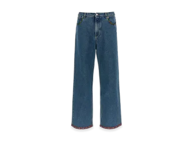 Valentino Garavani Floral Insert Jeans "Blue"